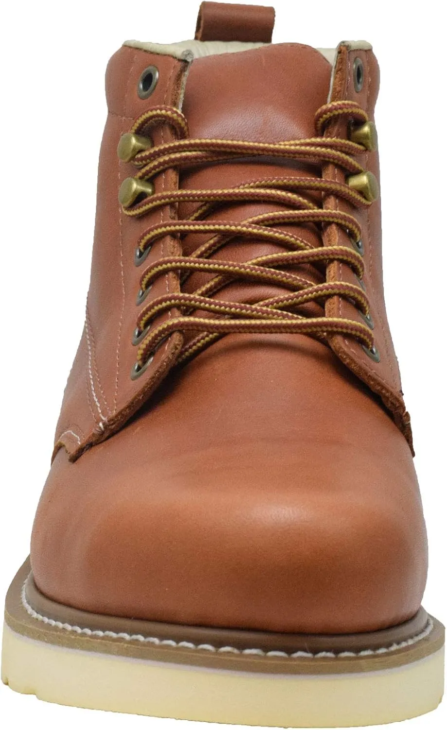 Golden Fox Work Boots Men's 6" Steel Toe Wedge Boot for Construction with Lightweight Comfortable Outsole