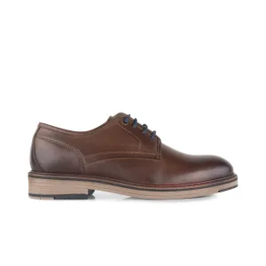 Grange Men's Derby Shoe - MID BROWN