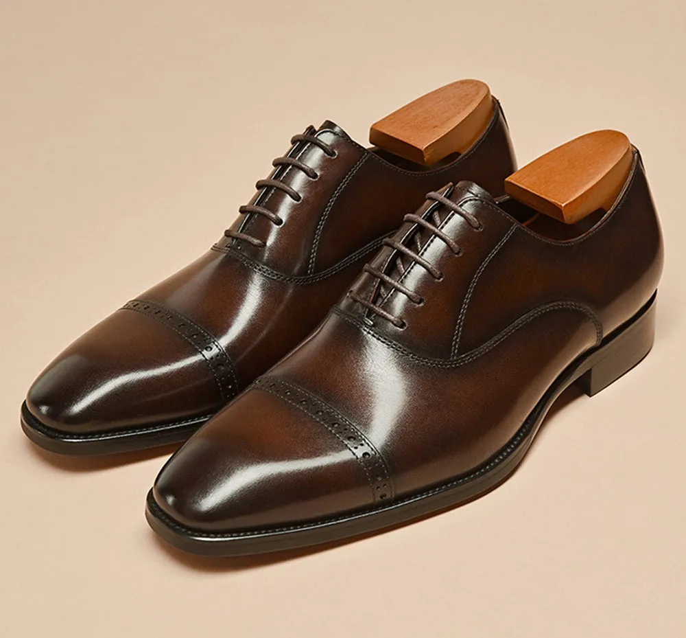 Handmade Leather Oxford Dress Shoes for Men