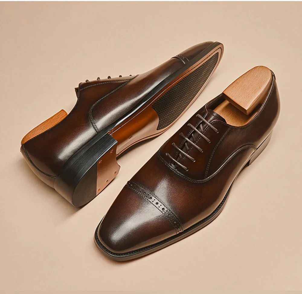 Handmade Leather Oxford Dress Shoes for Men