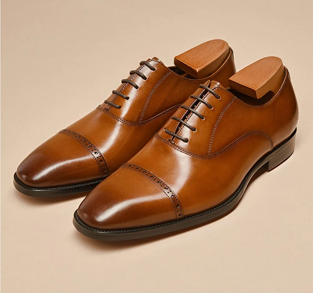 Handmade Leather Oxford Dress Shoes for Men