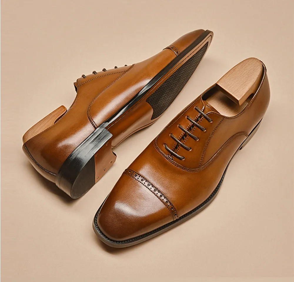 Handmade Leather Oxford Dress Shoes for Men