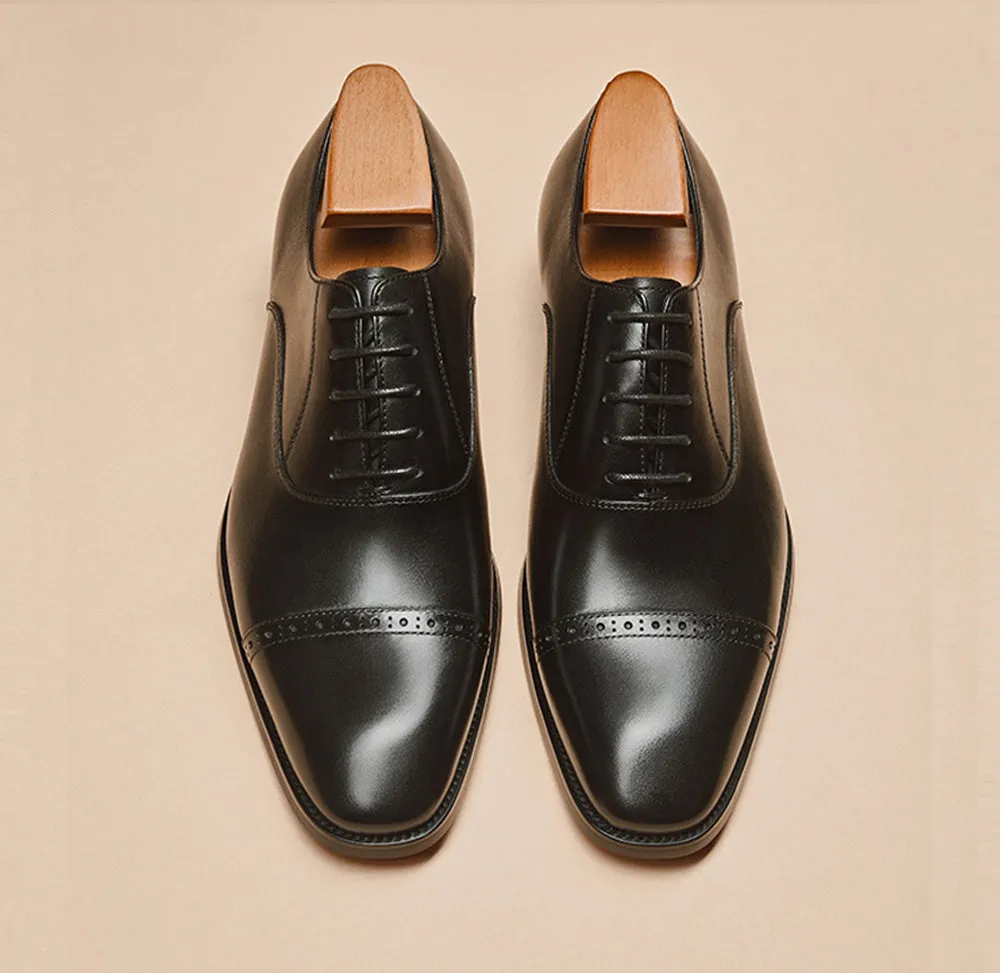 Handmade Leather Oxford Dress Shoes for Men