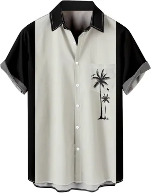 Hawaiian Shirt for Men Button Down Short Sleeve Beach Tropical Casual Big and Tall Shirts Cuban Printed Summer Tshirts