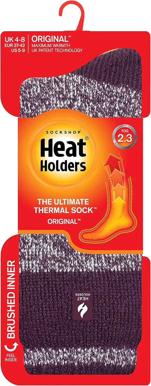HEAT HOLDERS Womens Fleece Insulated Thermal Socks | Fuzzy Boot Socks for Winter