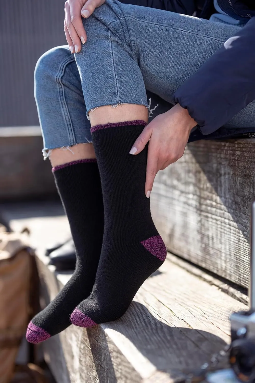 HEAT HOLDERS Womens Fleece Insulated Thermal Socks | Fuzzy Boot Socks for Winter