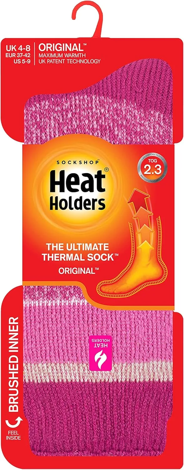 HEAT HOLDERS Womens Fleece Insulated Thermal Socks | Fuzzy Boot Socks for Winter