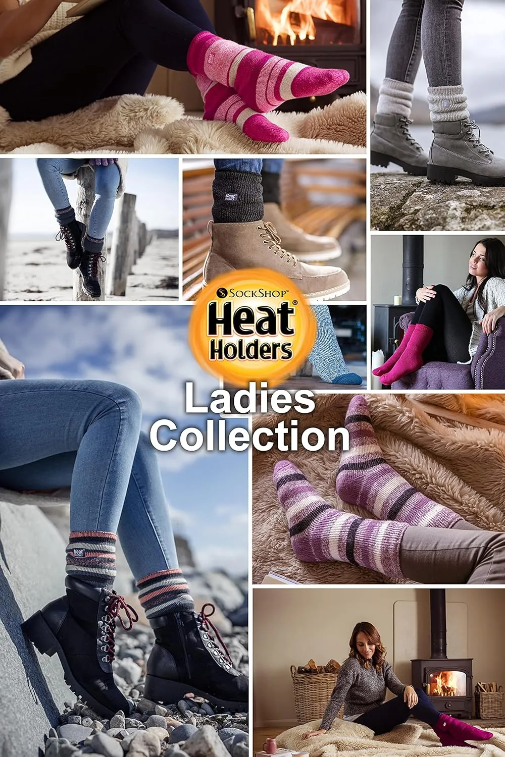 HEAT HOLDERS Womens Fleece Insulated Thermal Socks | Fuzzy Boot Socks for Winter