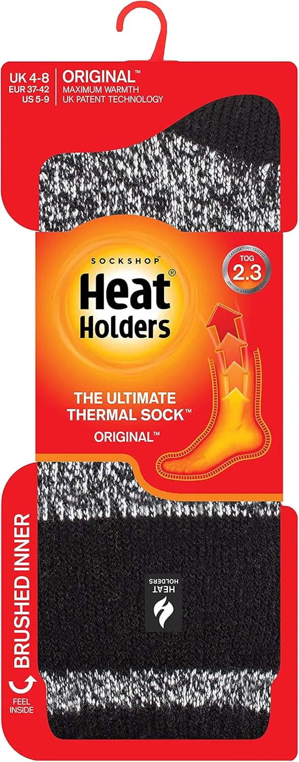 HEAT HOLDERS Womens Fleece Insulated Thermal Socks | Fuzzy Boot Socks for Winter