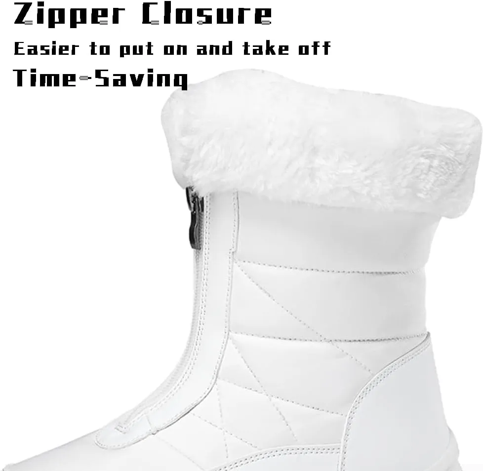 HESBITEUL Boots for Women Outdoor Winter Booties: Snow Boots Lightweight for Skiing