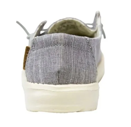 Hey Dude Linen Grey Wendy Youth Casual Shoes 130123096