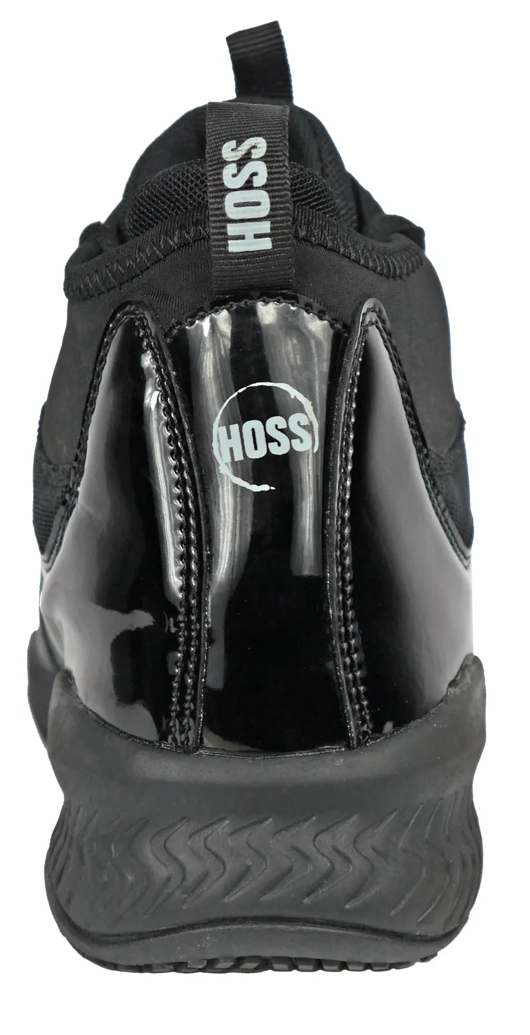 Hoss Boots Mens Full Court Composite toe Black Leather Work Shoes