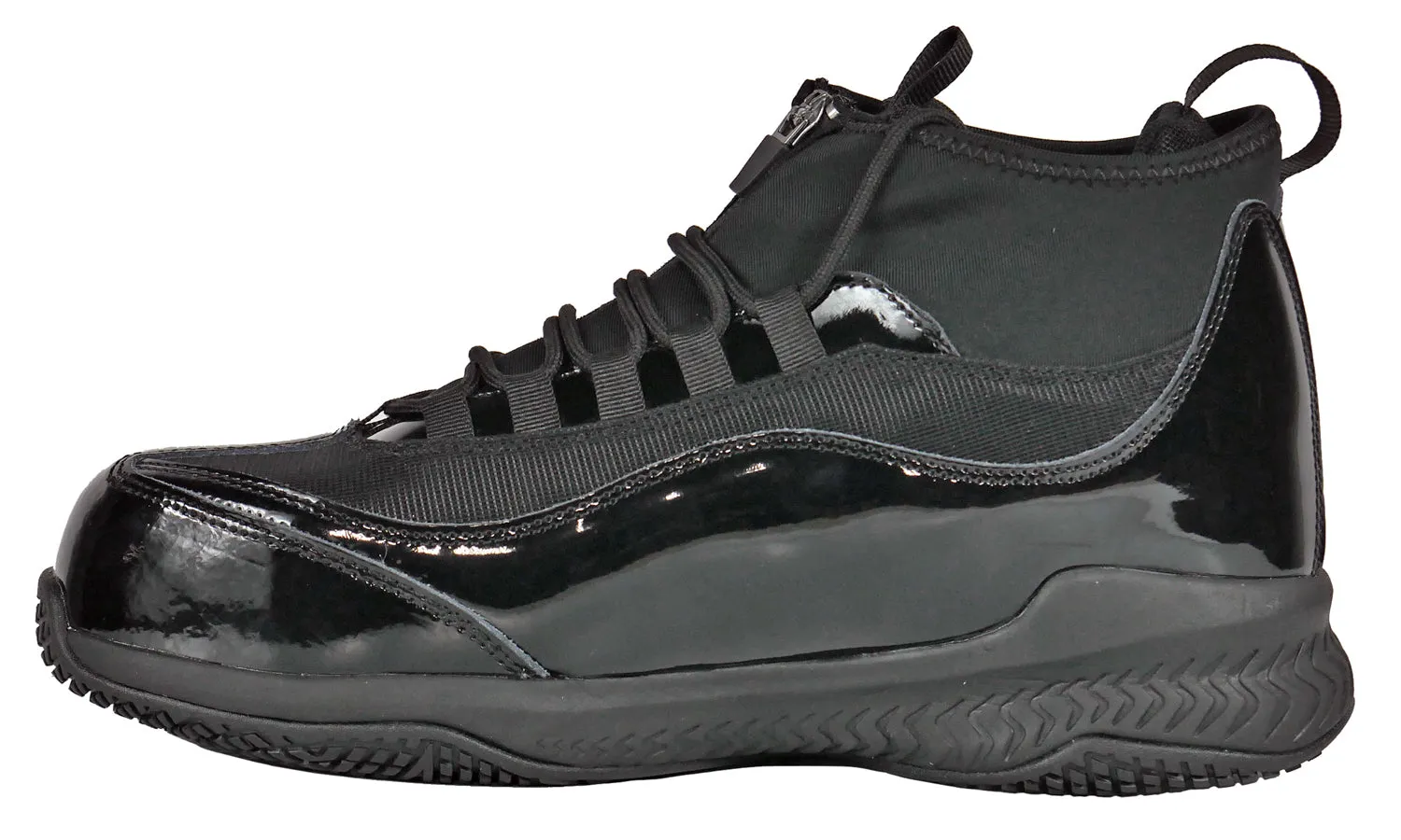 Hoss Boots Mens Full Court Composite toe Black Leather Work Shoes