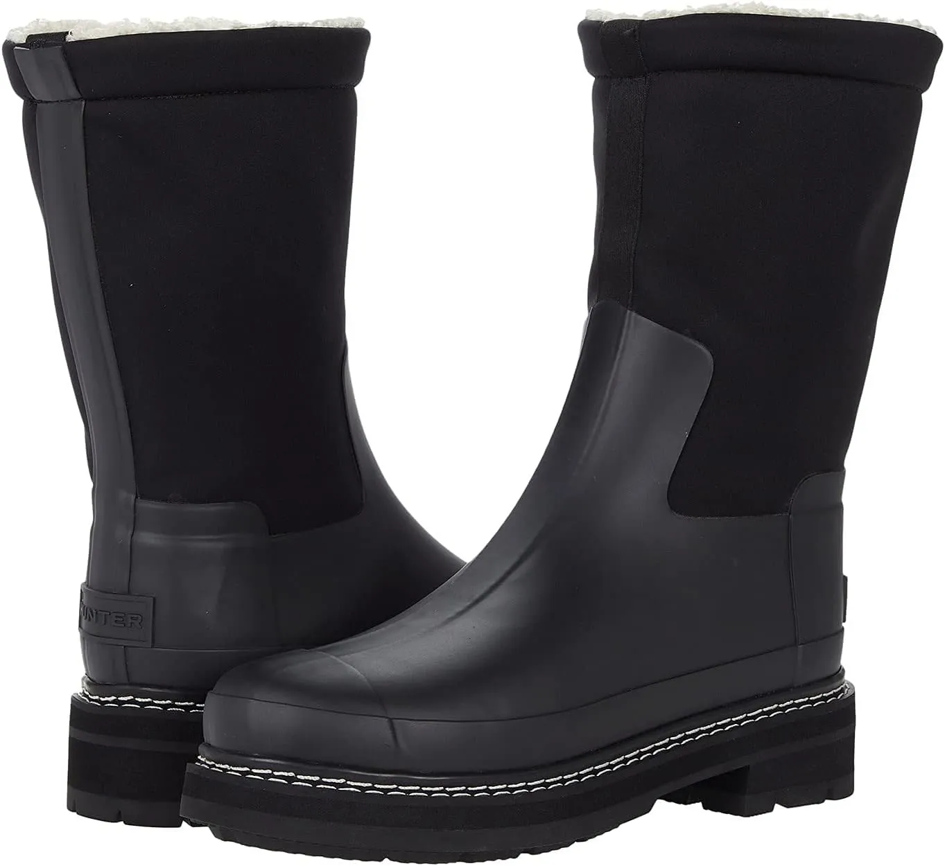 Hunter Women's Refined Short Stitch Sherpa Rain Boot
