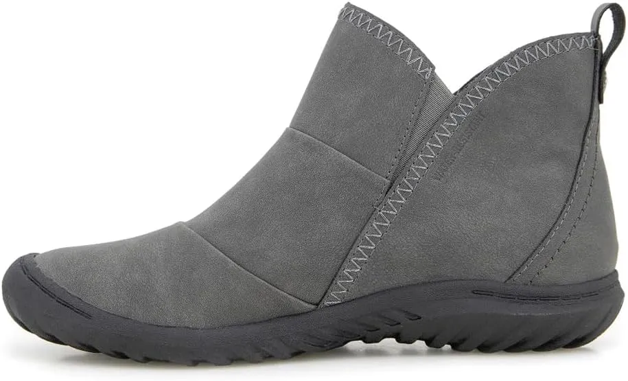 JBU Women's Piper Ruched Fashion Comfort Casual Water Resistant Ankle Boot