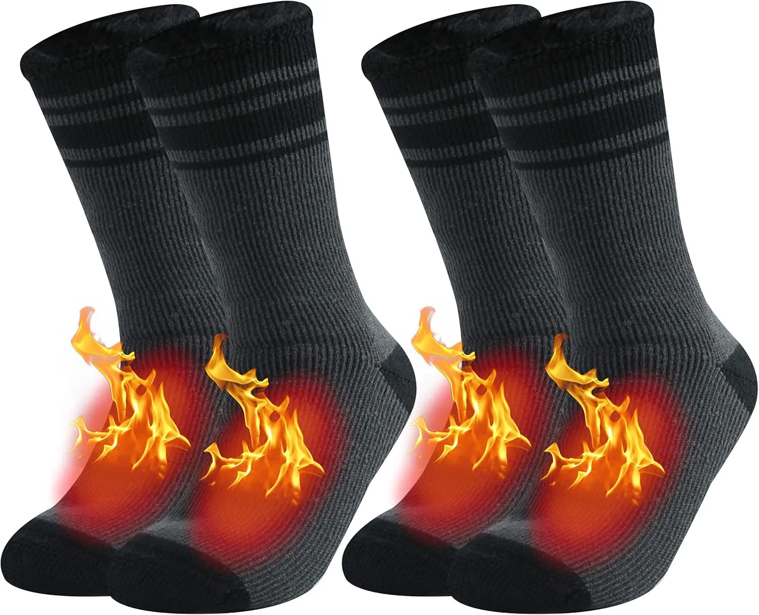 JSPA 2/1 Pack Mens Winter Warm Thermal Socks Womens Insulated Heat Crew Fuzzy Hiking Boot Socks for Outdoor Extreme Cold