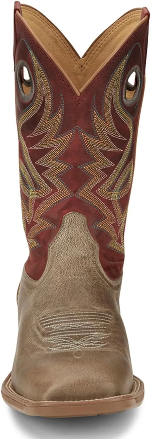 Justin Pickett 11" Western Men's Boots - Durable Leather Cowboy Footwear, Classic Style for Rodeo & Ranch, Comfortable Fit