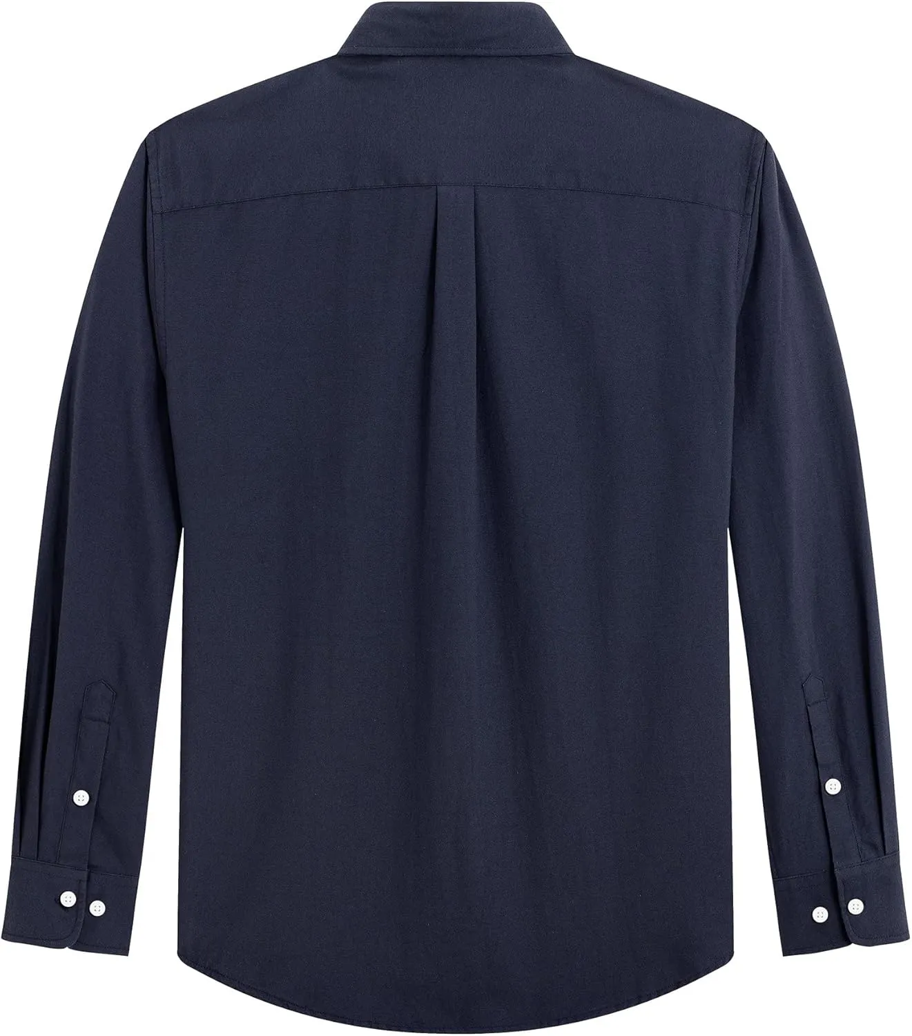 J.VER Men's Oxford Shirt Solid Casual Button Down Collar Shirts Long Sleeve Dress Shirts with Pocket