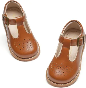 Kiderence Toddler Little Girls Mary Jane Dress Shoes School Oxford for Girls Flats