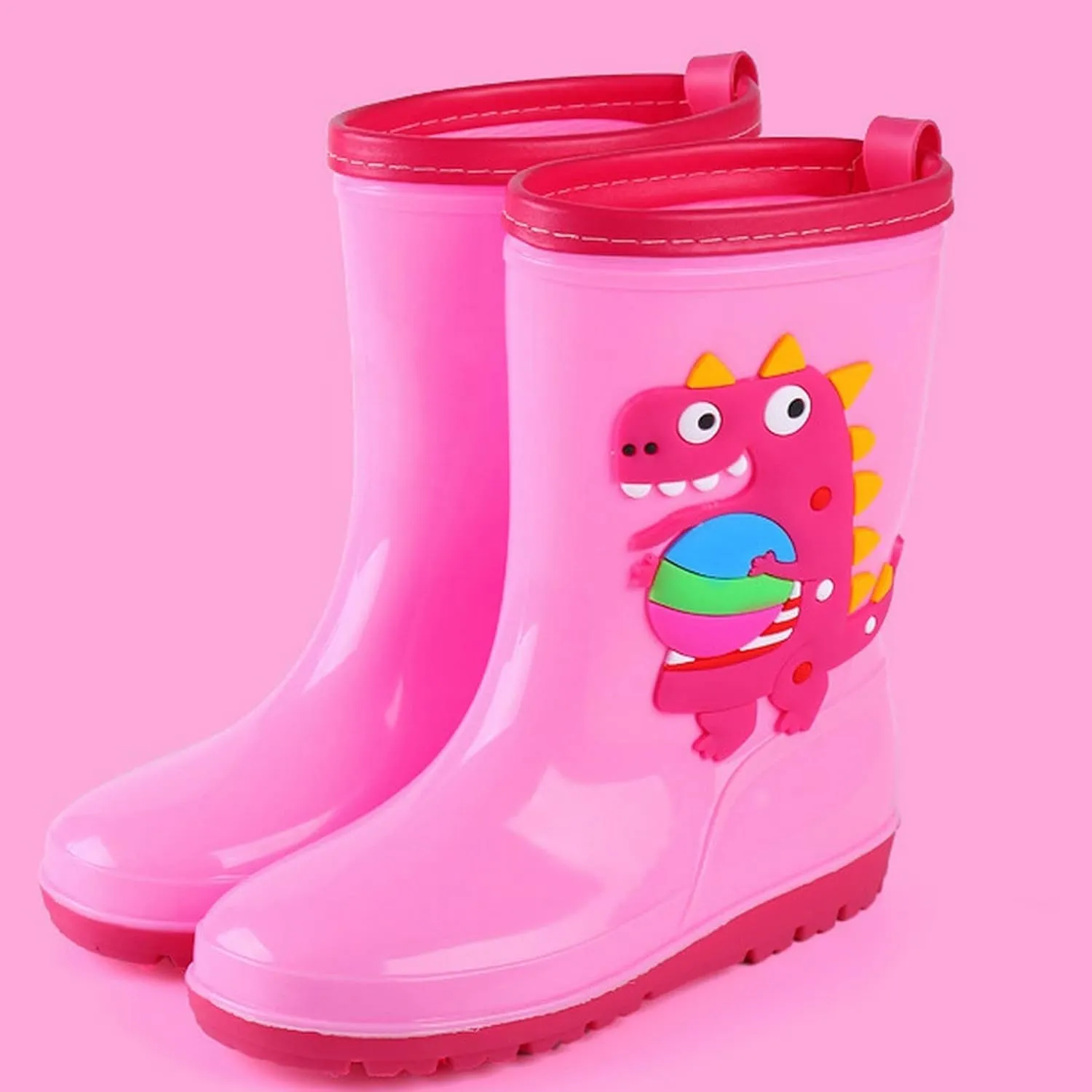 Kids Rain Boots For Boys Girls Children's Rain Shoes Water Shoes Toddler Waterproof Dinosaur Shoes Boys' Rain Boots