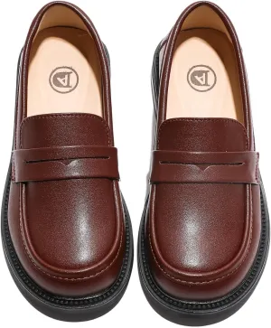 kkdom Girl's Classic School Uniform Shoes British Style Oxford Shoes