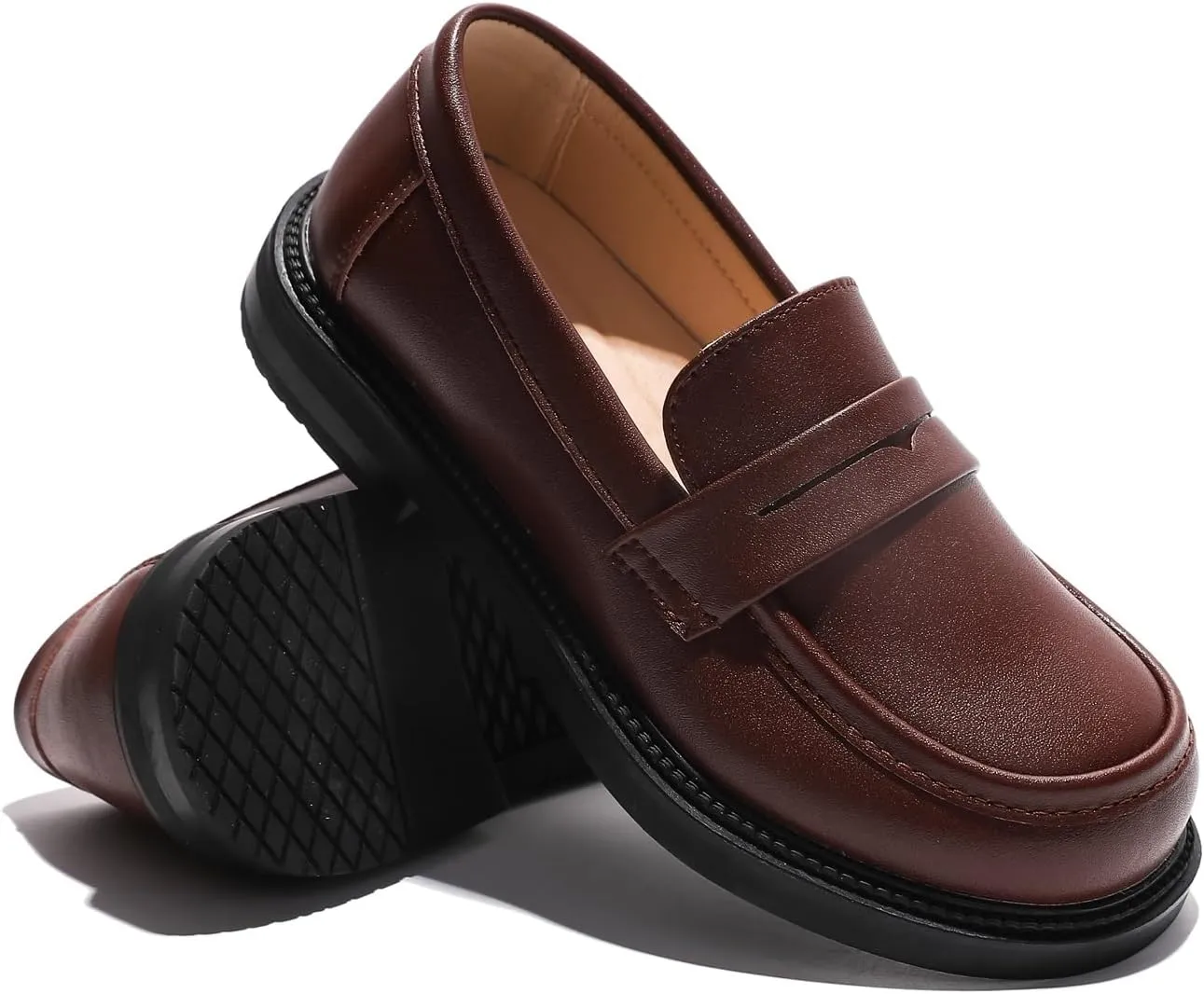 kkdom Girl's Classic School Uniform Shoes British Style Oxford Shoes