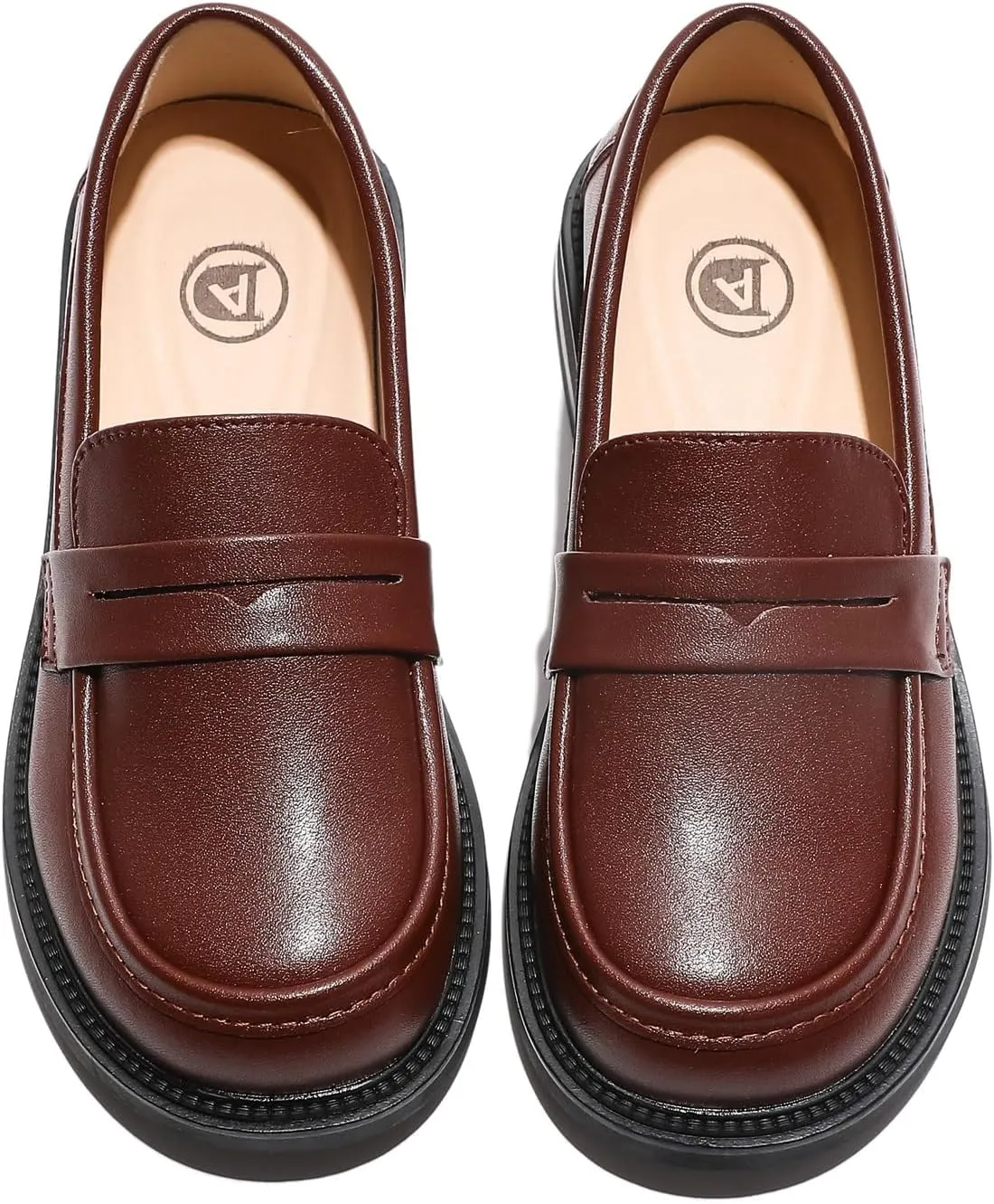 kkdom Girl's Classic School Uniform Shoes British Style Oxford Shoes