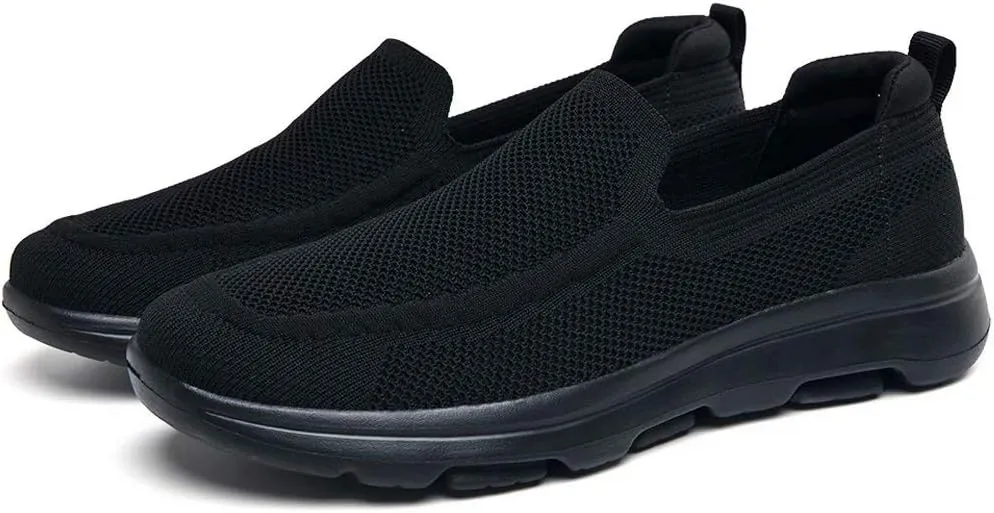 konhill Men's Walking Shoes Slip on Loafers- Mesh Casual Tennis Sneaker Breathable Shoes
