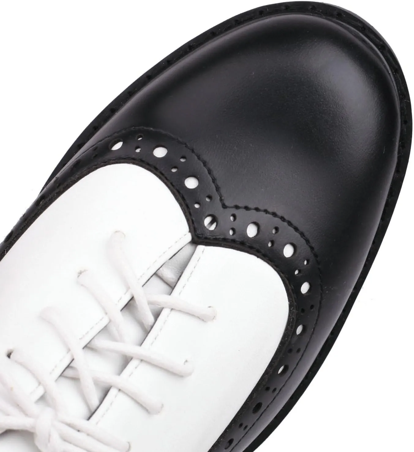 KysBloes Women Oxford Flats Lace Up Wingtip Brogue Shoes Low Heel Closed Toe Vintage Saddle Shoes