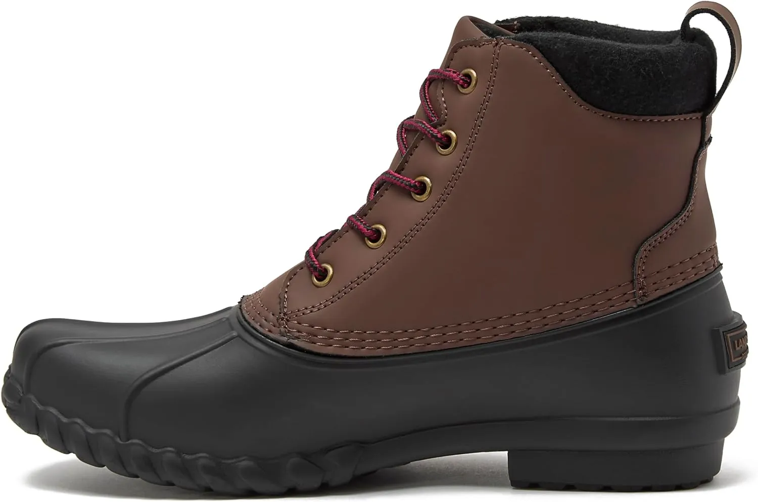 Lands' End Dakota Waterproof Boots for Men - Insulated Warm Mens Duck Boots, Black or Brown, Size 7 to 15, Medium and Extra Wide Width - Winter, Snow or Rain Boots Men