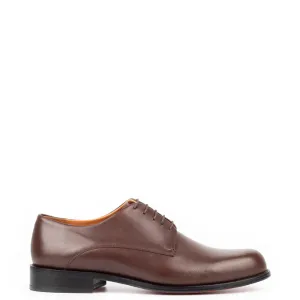Leather Polished Plain Italian Derby Shoes