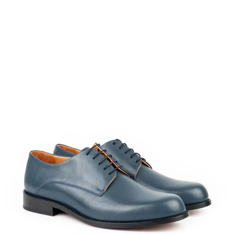 Leather Polished Plain Italian Derby Shoes