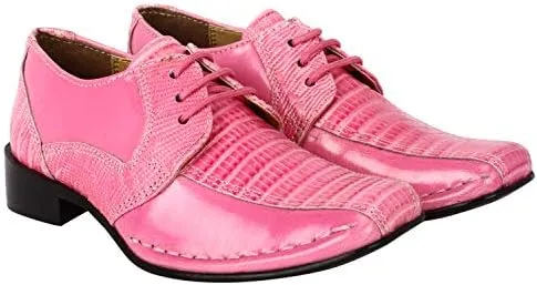 LIBERTYZENO Boys Animal Print Genuine Leather Kids Lace Up Oxford Dress Shoes for Easter Gift