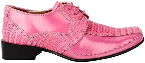 LIBERTYZENO Boys Animal Print Genuine Leather Kids Lace Up Oxford Dress Shoes for Easter Gift