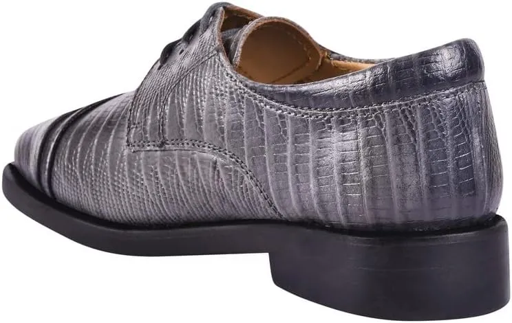 LIBERTYZENO Boys Lizard Print Genuine Leather Kids & Toddlers Lace Up Oxford Dress Shoes for Easter Gift