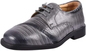LIBERTYZENO Boys Lizard Print Genuine Leather Kids & Toddlers Lace Up Oxford Dress Shoes for Easter Gift