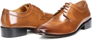 LIBERTYZENO Mens Hornback Print Genuine Leather Lace Up Oxford Dress Shoes