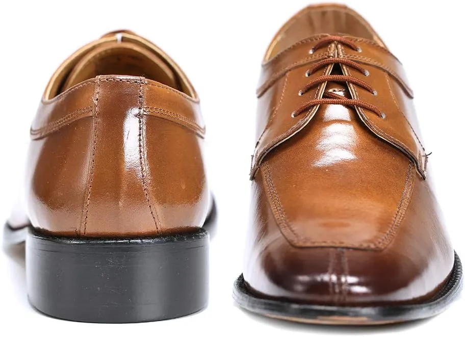 LIBERTYZENO Mens Hornback Print Genuine Leather Lace Up Oxford Dress Shoes