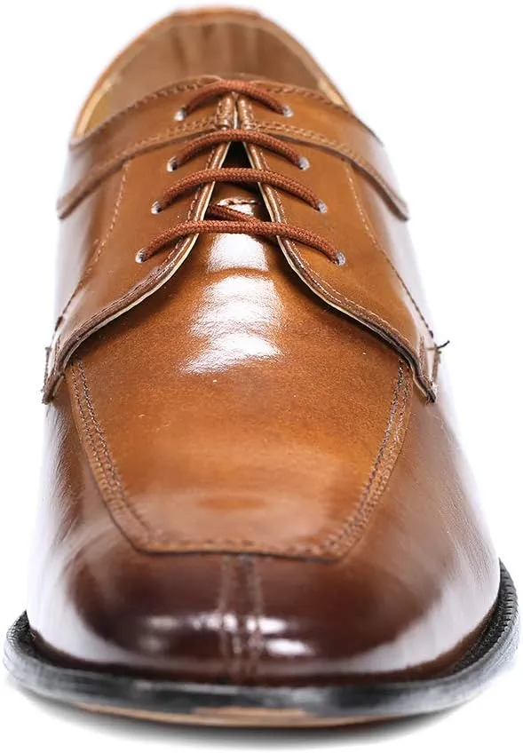 LIBERTYZENO Mens Hornback Print Genuine Leather Lace Up Oxford Dress Shoes