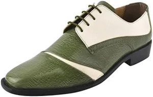 LIBERTYZENO Mens Wingtip Brogue Genuine Leather Adults Lace Up Oxford Dress Shoes for Easter Gift LS-1105