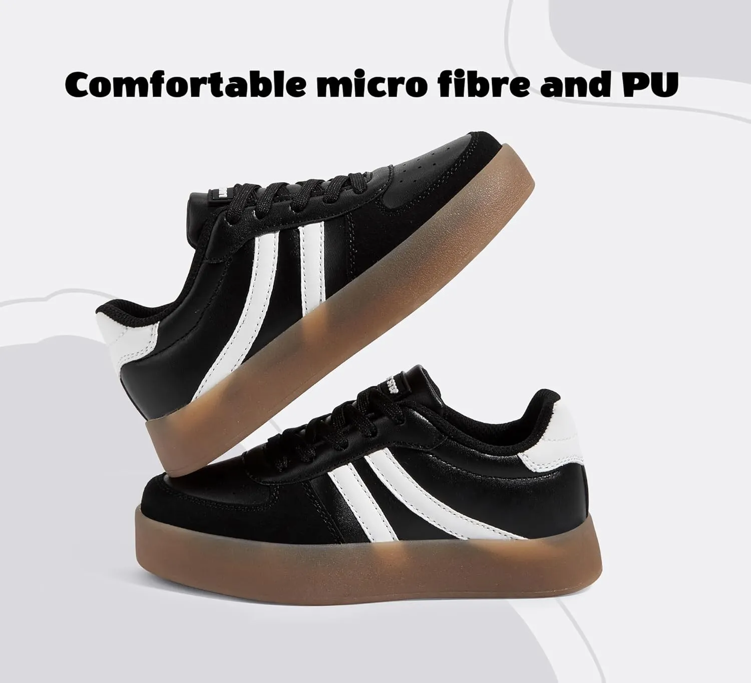 LUCKY STEP Unisex-Child Kid's Sneakers Lace Up School Fashion Platform Breathable Tennis Athletic Running Walking Shoes for Boys Girls