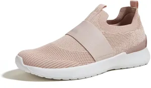 LUCKY STEP Women 's Mesh Slip on Walking Shoes Elastic Sock Comfortable Breathable Lightweight Fashion Sneaker