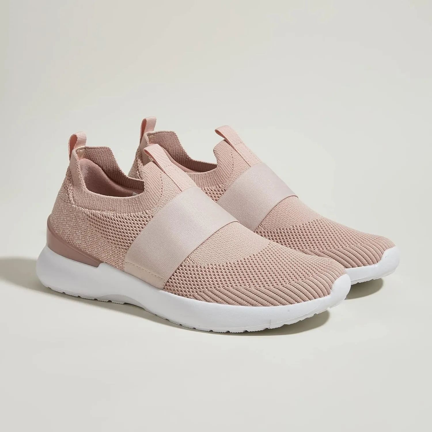 LUCKY STEP Women 's Mesh Slip on Walking Shoes Elastic Sock Comfortable Breathable Lightweight Fashion Sneaker