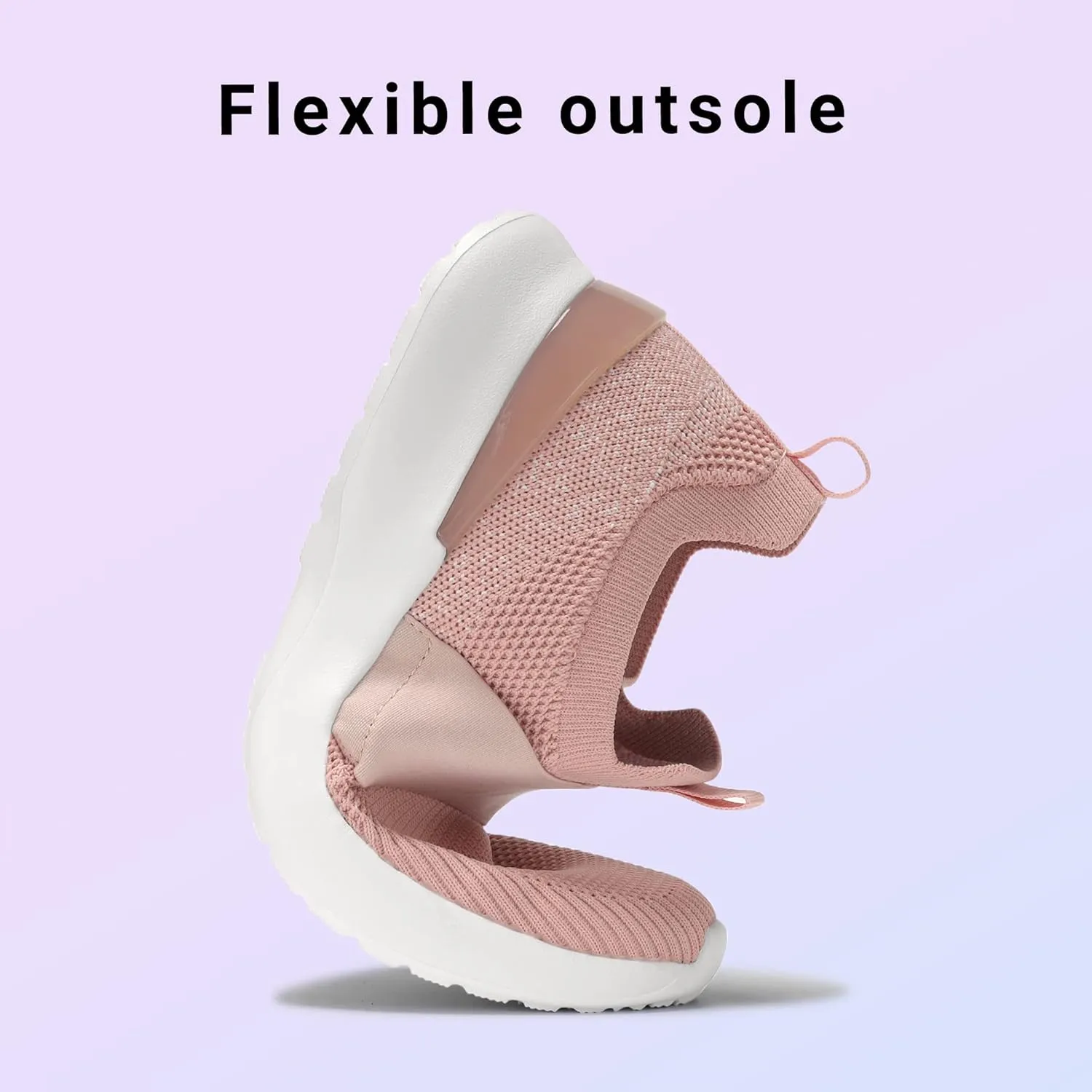LUCKY STEP Women 's Mesh Slip on Walking Shoes Elastic Sock Comfortable Breathable Lightweight Fashion Sneaker