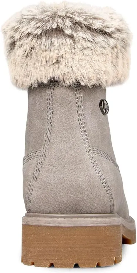 Lugz Women's Convoy Faux Fur Lace Up Boots Fashion