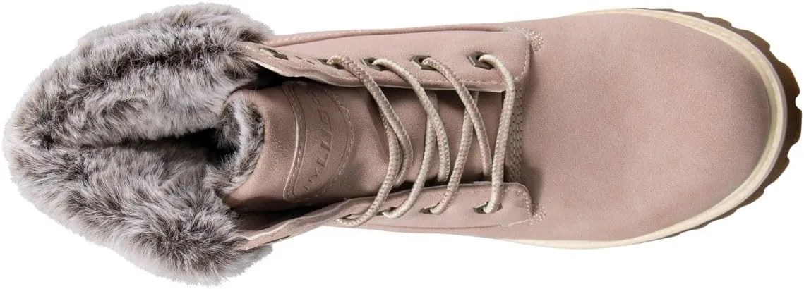 Lugz Women's Convoy Faux Fur Lace Up Boots Fashion