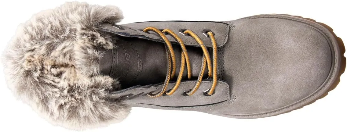 Lugz Women's Convoy Faux Fur Lace Up Boots Fashion
