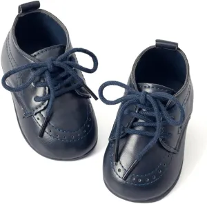 Meckior Infant Baby Boys Girls Classic PU Leather Wedding Loafers Brogue Toddler Oxford Dress Shoes First Steps Walking Flat Lazy Crib Shoe