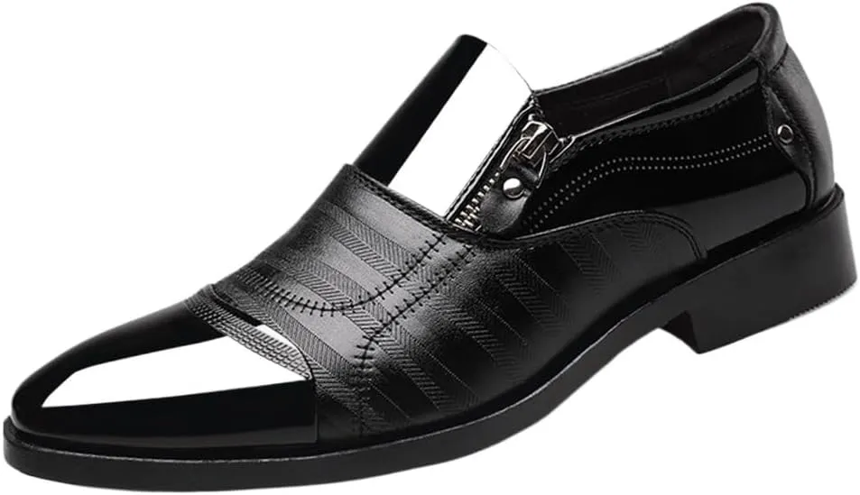 Men Classic Oxford Dress Shoes Business Formal Wedding Slip On Office Comfortable