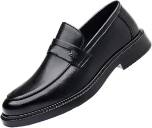 Men Leather Oxford Dress Shoes Slip On Pointed Toe Luxury Business Formal Wedding Casual Comfortable